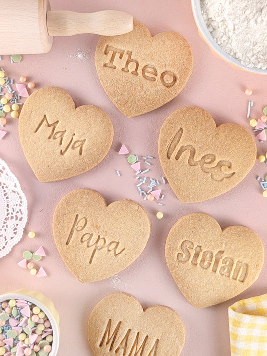 Personalisierter Keksausstecher Herz