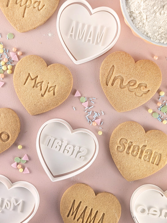 Personalisierter Keksausstecher Herz