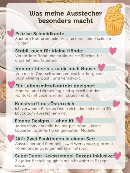 Keksausstecher Blume Schneeglöckchen Medaillon