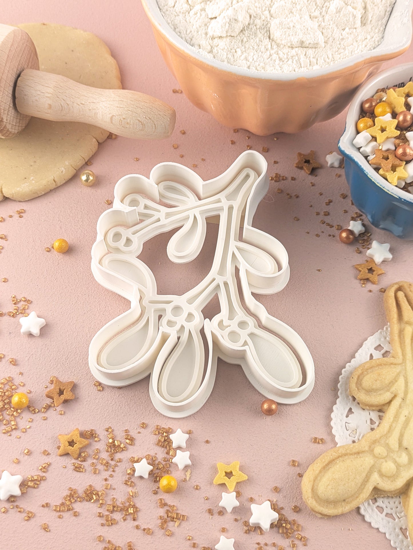 Keksausstecher Weihnachten Set – Weihnachtsstern, Stechpalme & Mistelzweig - Keksausstecherei