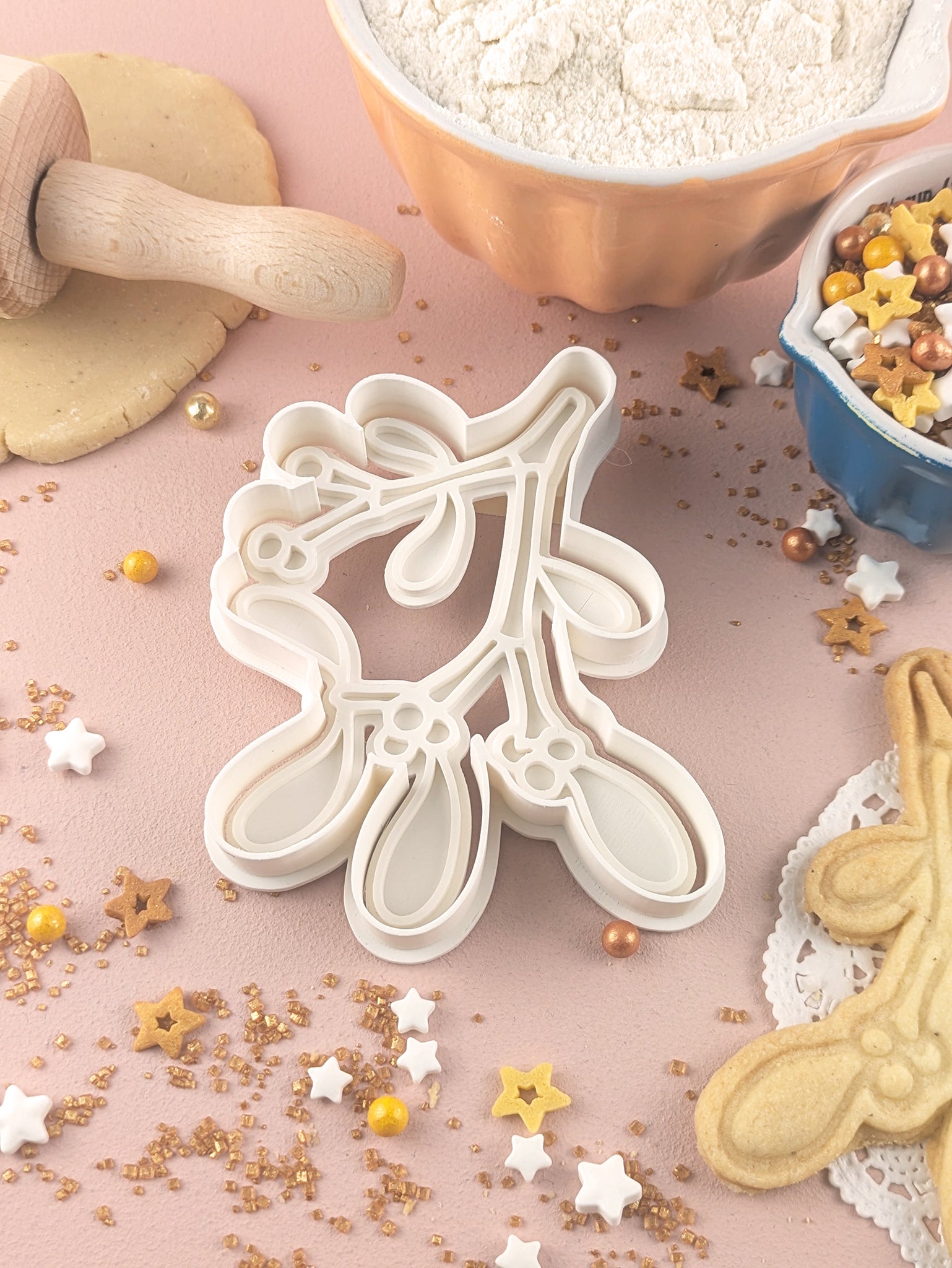 Keksausstecher Weihnachten Set – Weihnachtsstern, Stechpalme & Mistelzweig - Keksausstecherei