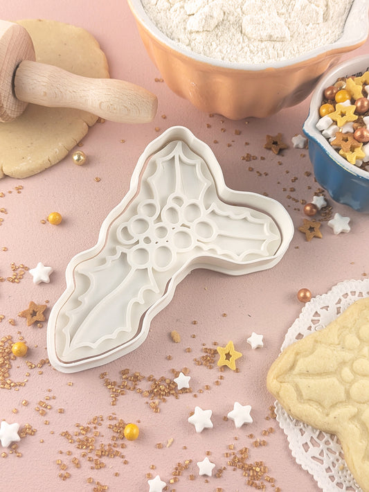 Keksausstecher Weihnachten Set – Weihnachtsstern, Stechpalme & Mistelzweig - Keksausstecherei