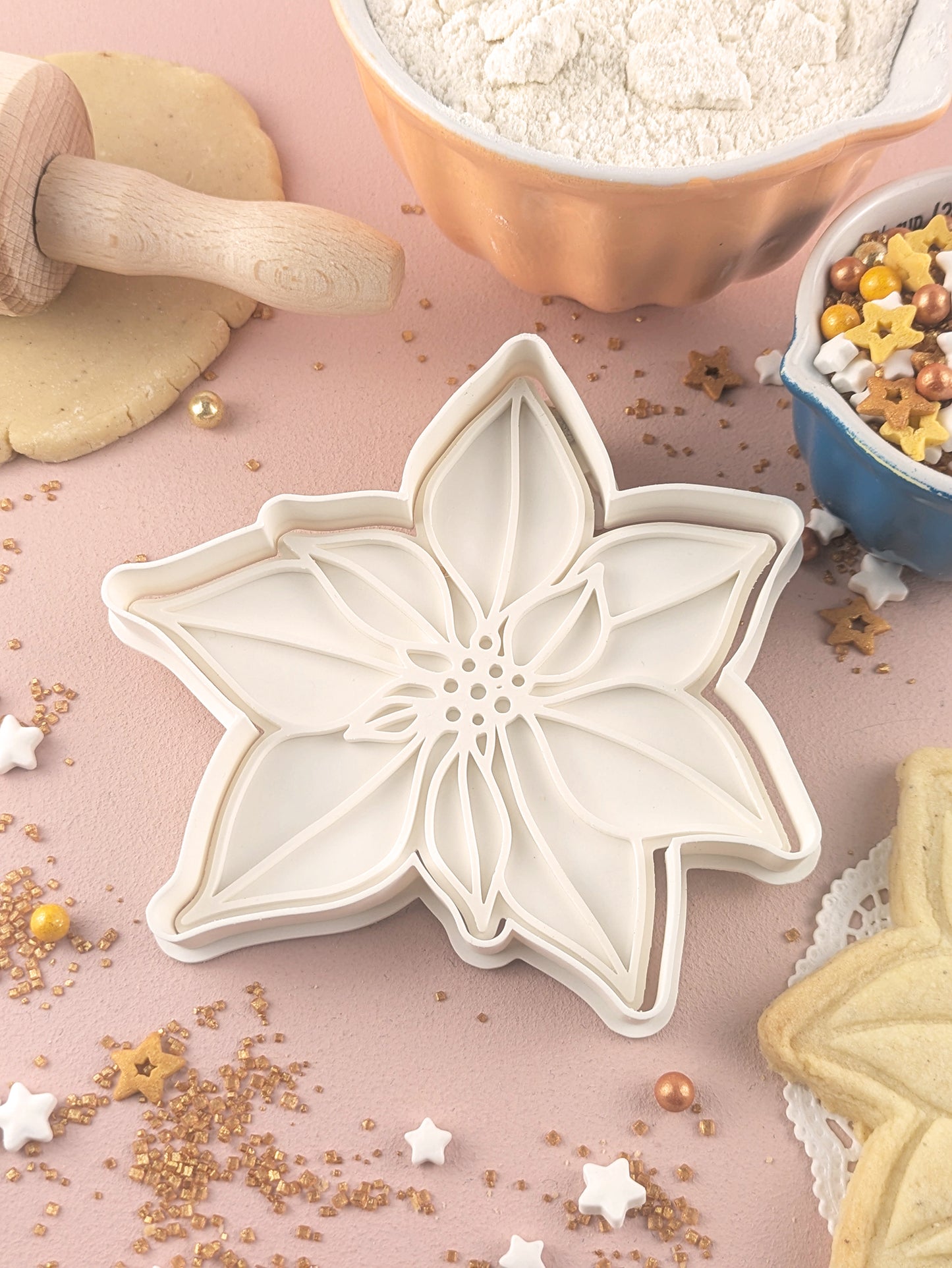 Keksausstecher Weihnachten Set – Weihnachtsstern, Stechpalme & Mistelzweig - Keksausstecherei