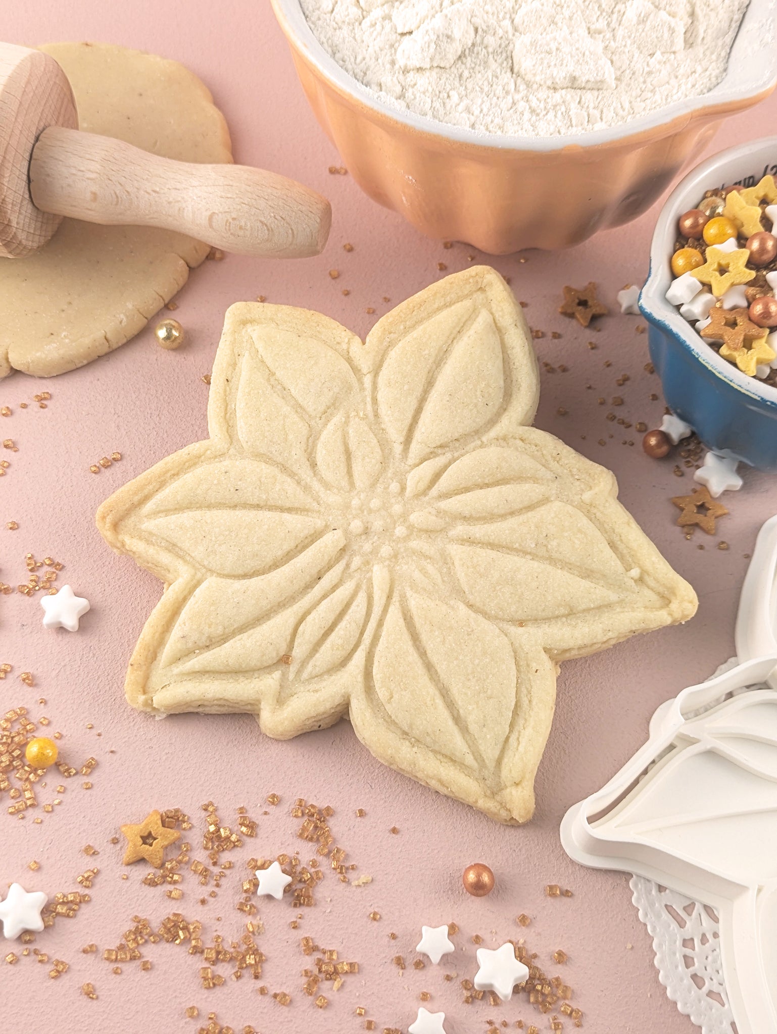 Keksausstecher Weihnachten Set – Weihnachtsstern, Stechpalme & Mistelzweig - Keksausstecherei