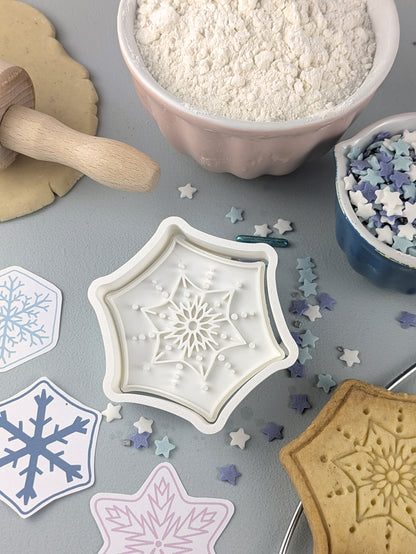 Keksausstecher Winter Schneeflocken Set - Keksausstecherei