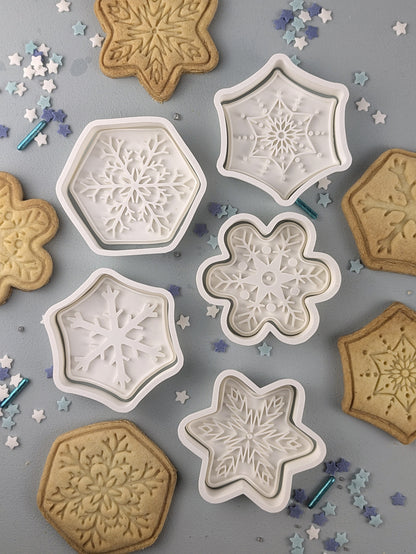 Keksausstecher Winter Schneeflocken Set - Keksausstecherei
