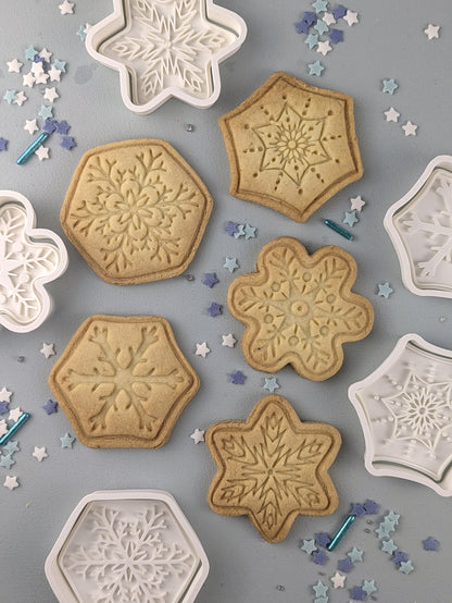 Keksausstecher Winter Schneeflocken Set - Keksausstecherei