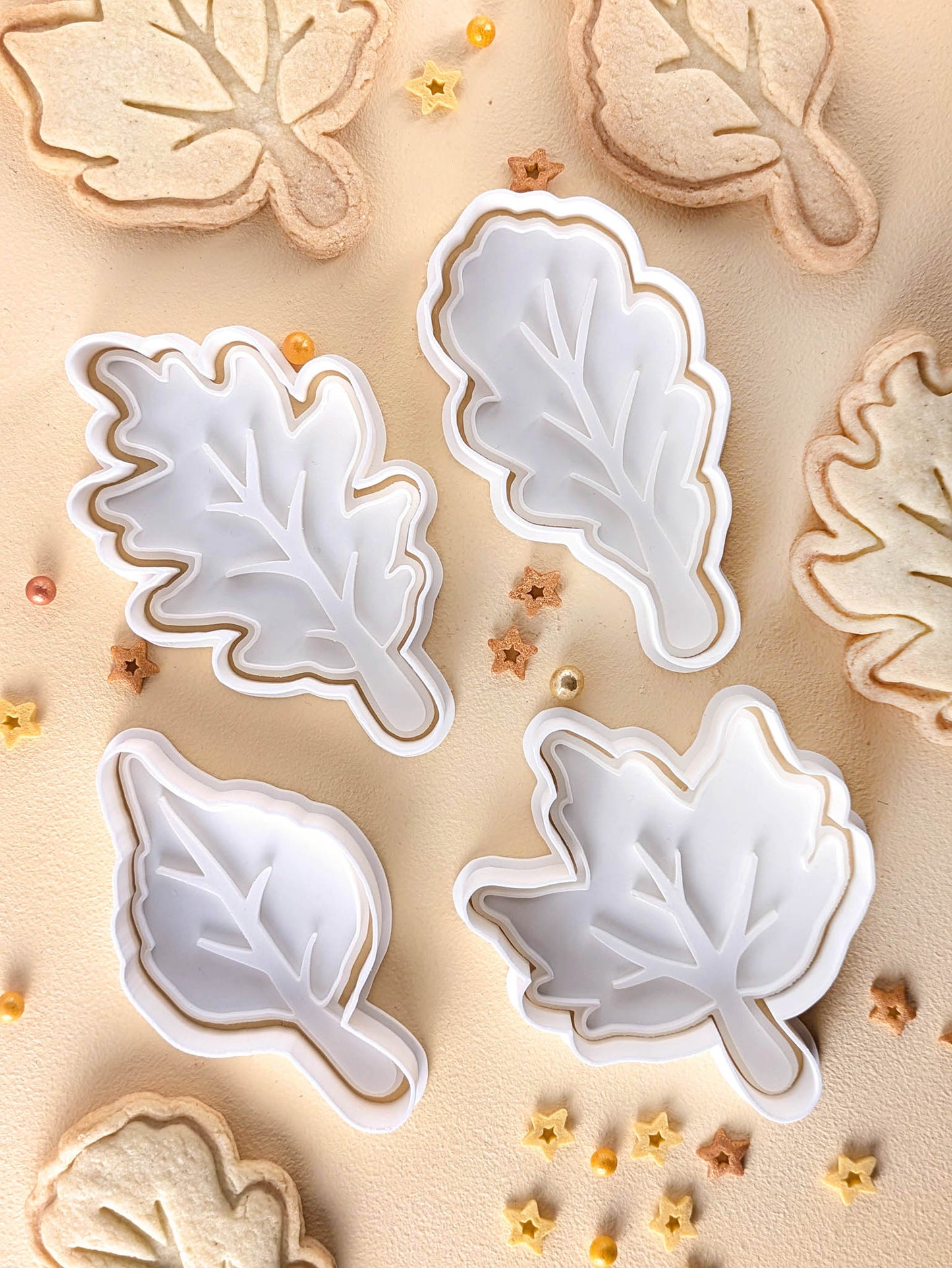 Keksausstecher Herbst Blätter Set
