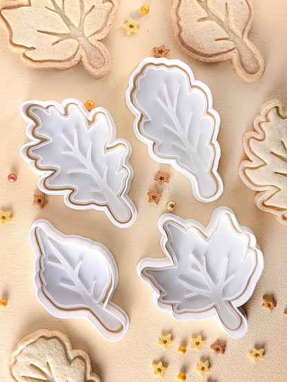 Keksausstecher Herbst Blätter Set