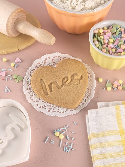 Personalisierter Keksausstecher Herz