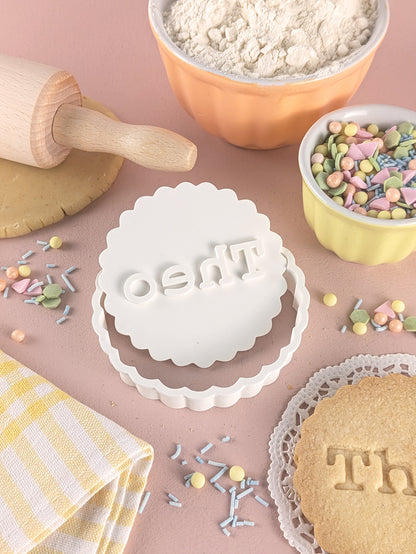 Personalisierter Keksausstecher Kreis